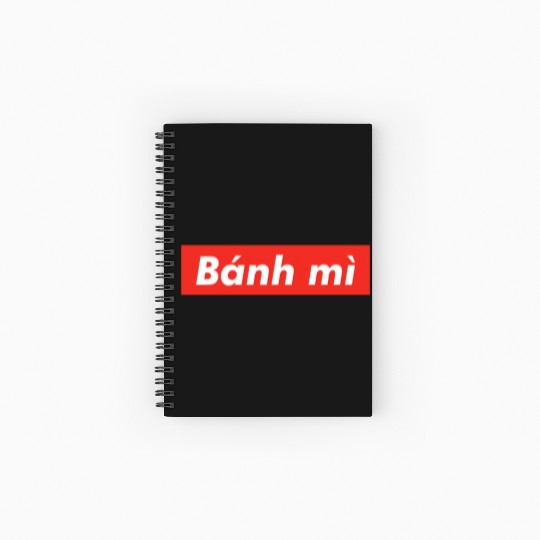 Banh Mi red boxx Vietnam Vietnamese Sandwich Viet Spiral Notebooks   Ruled Line
