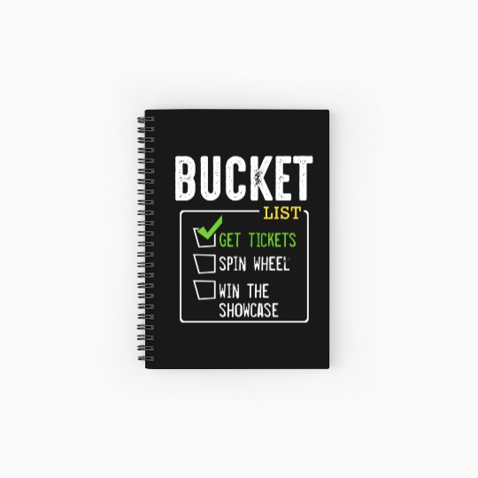 Bucket List Get Tickets Win Game Show Lucky Spiral Notebooks   Ruled Line