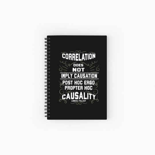 Correlation Does Not Equal Causation Science Spiral Notebooks   Ruled Line