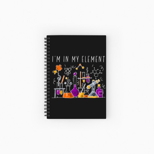 Chemist I'M In My Element Chemistry Science Nerd Spiral Notebooks   Ruled Line