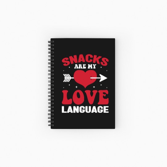 Snacks are my Love Language Funny Snack Lovers Spiral Notebooks   Ruled Line