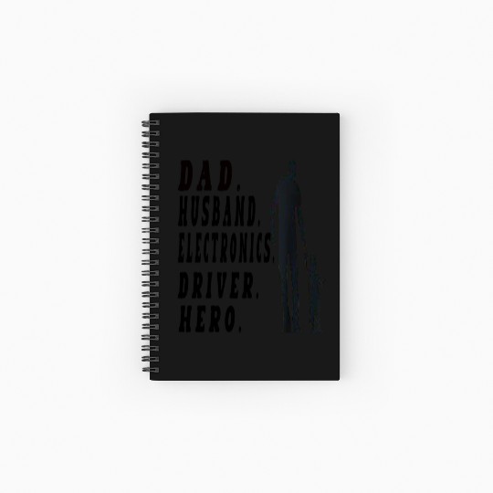 Dad Husband Driver with graphic father's day Spiral Notebooks   Ruled Line