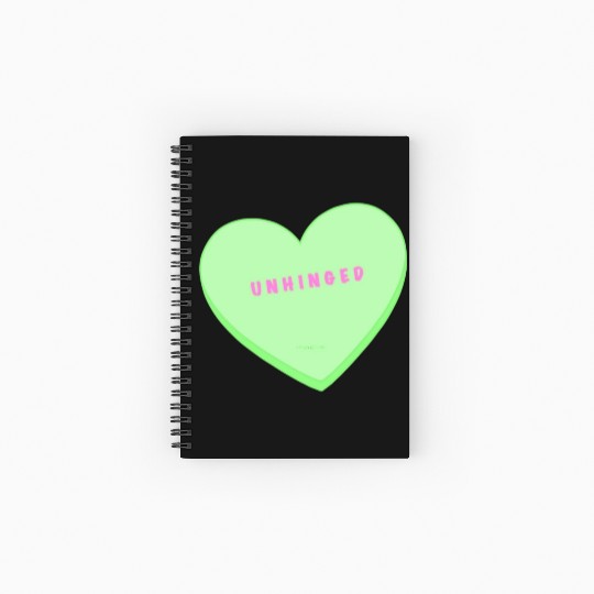 unhinged conversation heart Spiral Notebooks   Ruled Line
