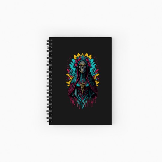 Santa Muerte de Guadalupe Spiral Notebooks   Ruled Line
