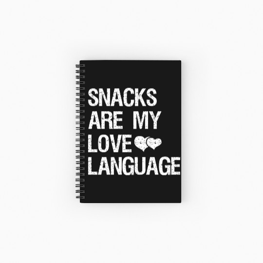 Snacks are my Love Language Funny Snack Lovers Spiral Notebooks   Ruled Line