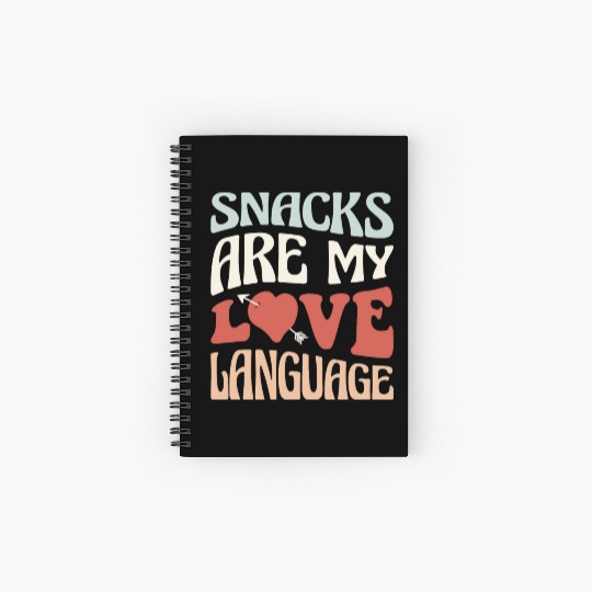 Snacks are my Love Language Funny Snack Lovers Spiral Notebooks   Ruled Line