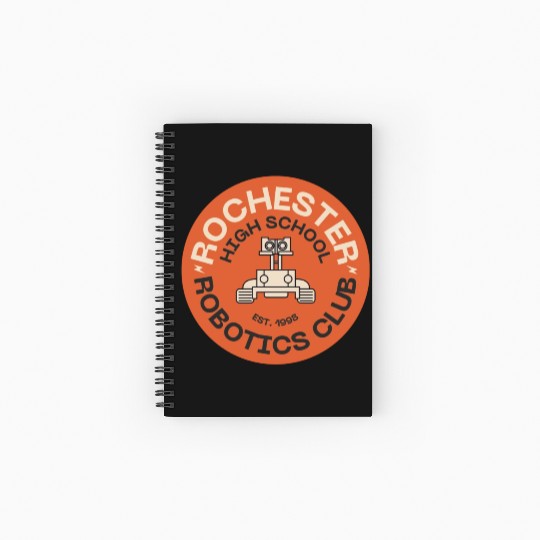 1996 Rochester Robotics Club Retro-Style Graphic Spiral Notebooks   Ruled Line
