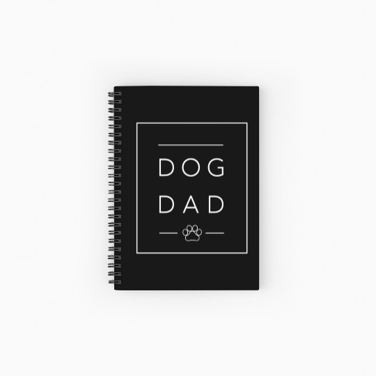 Rescue Dog Dad Dog Paw Print Spiral Notebooks   Ruled Line