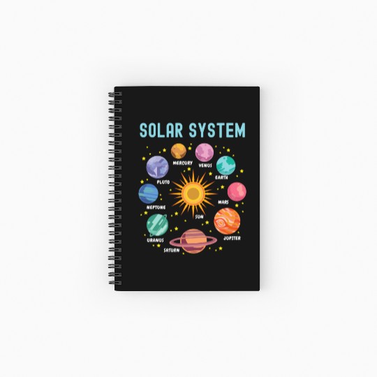 Solar System Planets Science Spiral Notebooks   Ruled Line