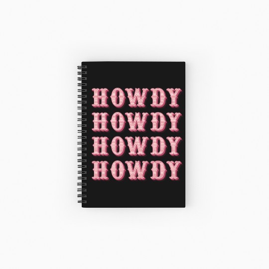 White Cowgirl Howdy Rodeo Western Cory Southern Spiral Notebooks   Ruled Line