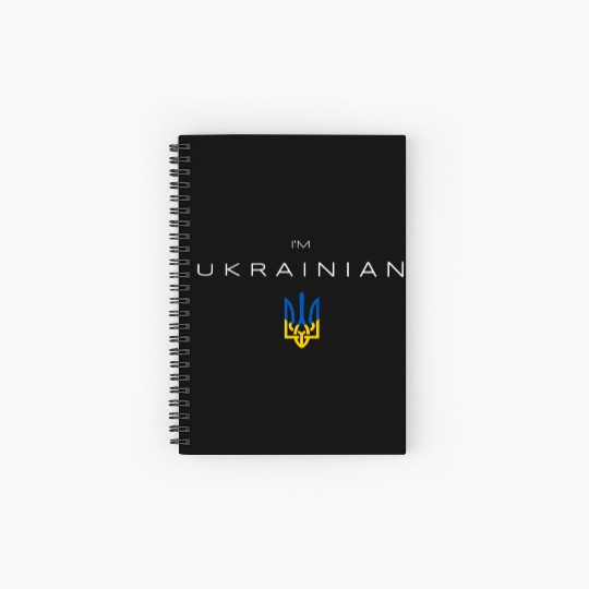 I am Ukrainian - I am from Ukraine Trident Flag Spiral Notebooks   Ruled Line