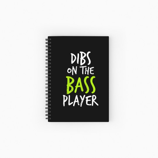 Dibs On The Bass Player Funny Guitar Player Spiral Notebooks   Ruled Line