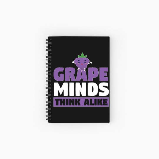 Grape Minds Think Alike Spiral Notebooks   Ruled Line