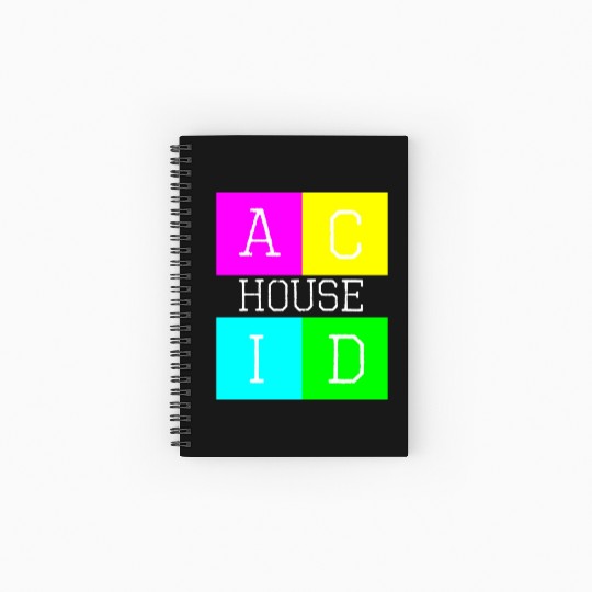 Acid house logo Spiral Notebooks   Ruled Line