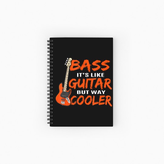 Bass It is like guitar but way cool bass player Spiral Notebooks   Ruled Line