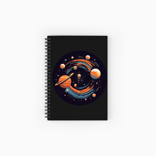 Universe Solar System Planets Spiral Notebooks   Ruled Line