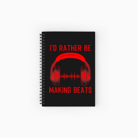 Funny Beat Maker Music Producer Cool Hip-hop Spiral Notebooks   Ruled Line