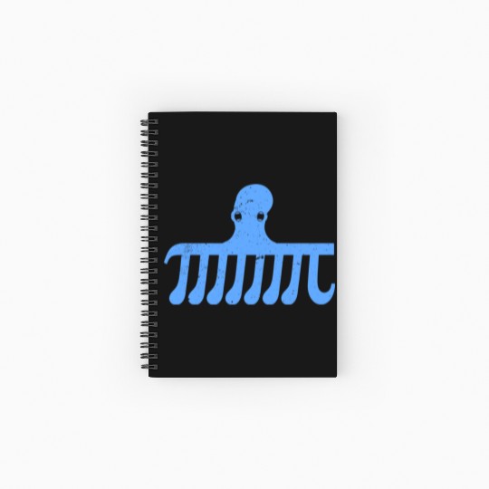 Science Nerd Math Mathematics Geek Pi Octopi Spiral Notebooks   Ruled Line