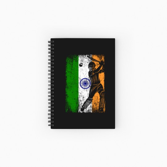 India Flag Indian Cricket Jersey Fan Player Coach Spiral Notebooks   Ruled Line