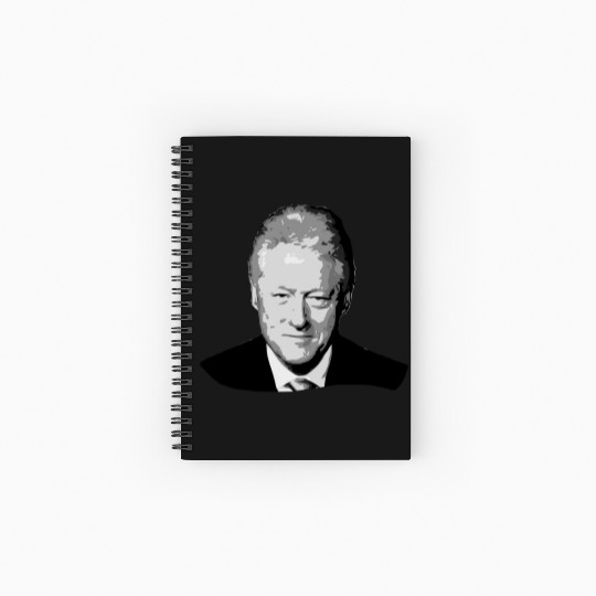Bill Clinton Grayscale Pop Art Spiral Notebooks   Ruled Line