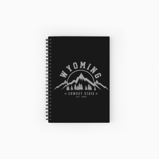 Wyoming The Cowboy State Est 1890 Moains Spiral Notebooks   Ruled Line