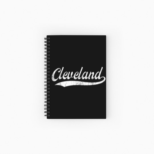 Vintage Cleveland Ohio Distressed Spiral Notebooks   Ruled Line