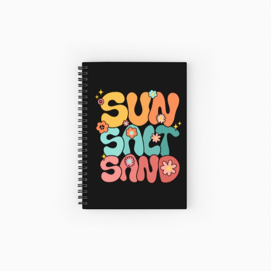 Sun Salt Sand Summer Family Vacation Hawaii Beach Spiral Notebooks   Ruled Line