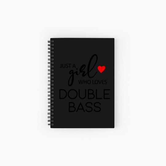 Just A Who Loves Double Bass - Music Double Bass Spiral Notebooks   Ruled Line