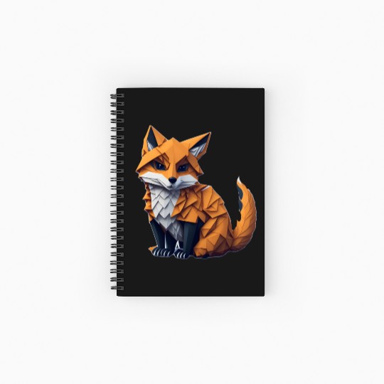 Tangram Fox Spiral Notebooks   Ruled Line