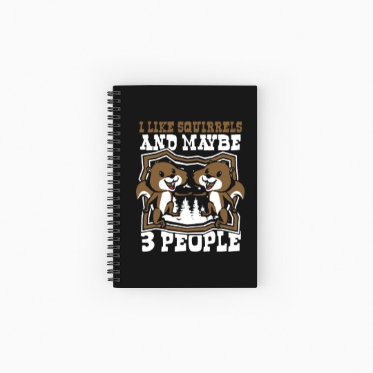 I Like Squirrels And Maybe 3 People Fox Japanese Spiral Notebooks   Ruled Line