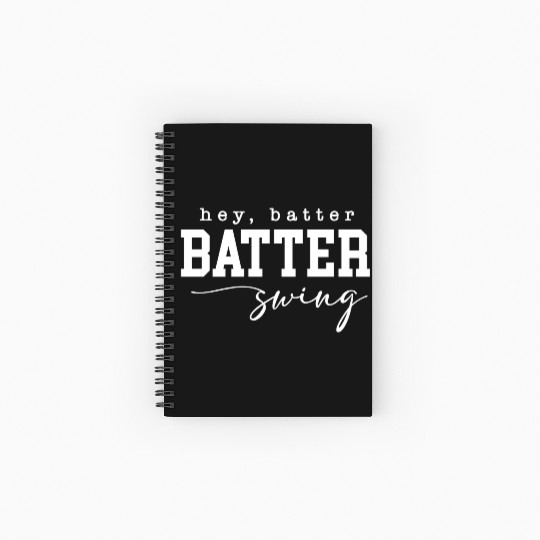 Hey Batter Batter Swing Spiral Notebooks   Ruled Line