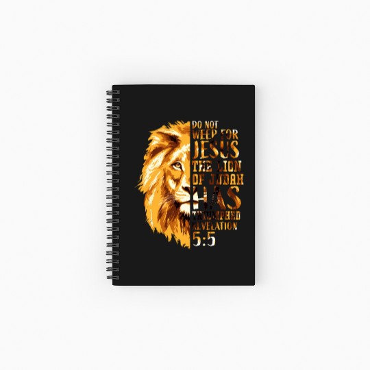 Christian Bible Verse Faith Religious Lion Judah Spiral Notebooks   Ruled Line