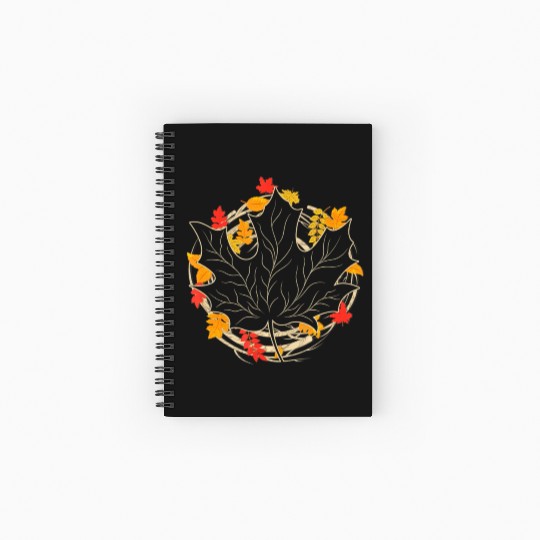 Autumn Leaves Nature Forest Thanksgiving Spiral Notebooks   Ruled Line
