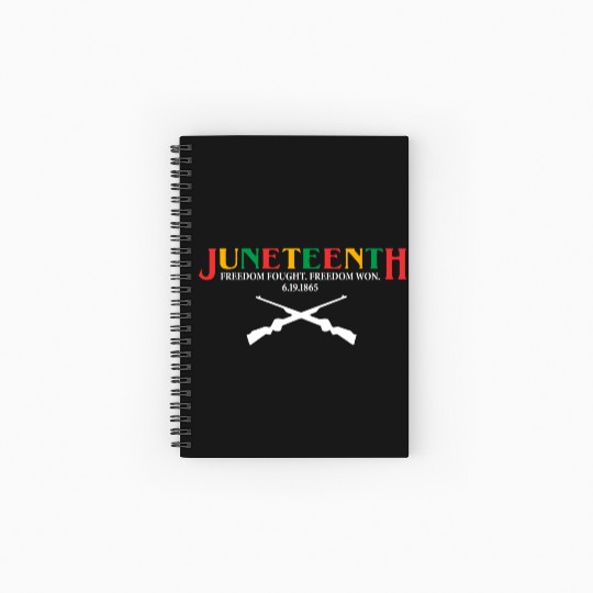 Juneteenth Freedom Fought Freedom Spiral Notebooks   Ruled Line