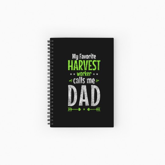 Farmer Farm Harvest Time Vegetable Spiral Notebooks   Ruled Line