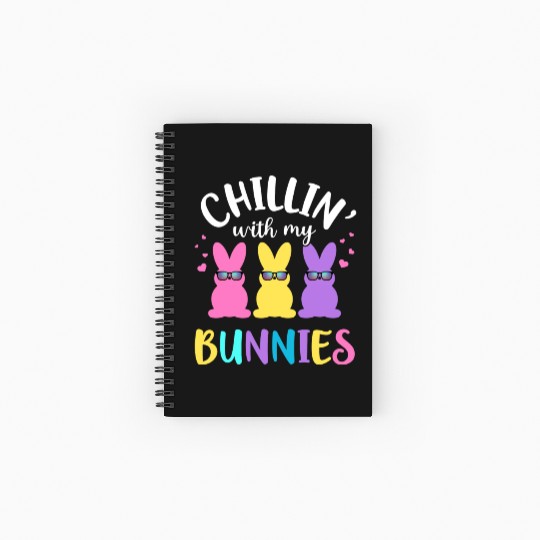 Chillin With My Bunnies Teacher Easter Spiral Notebooks   Ruled Line