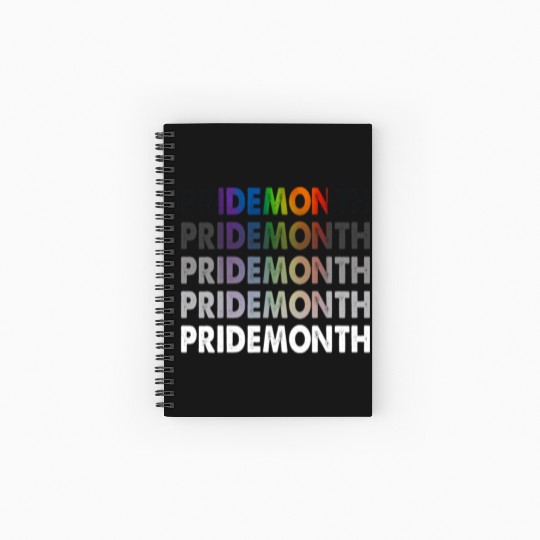 Funny Pride Month Demon LGBT Gay Pride Month Spiral Notebooks   Ruled Line