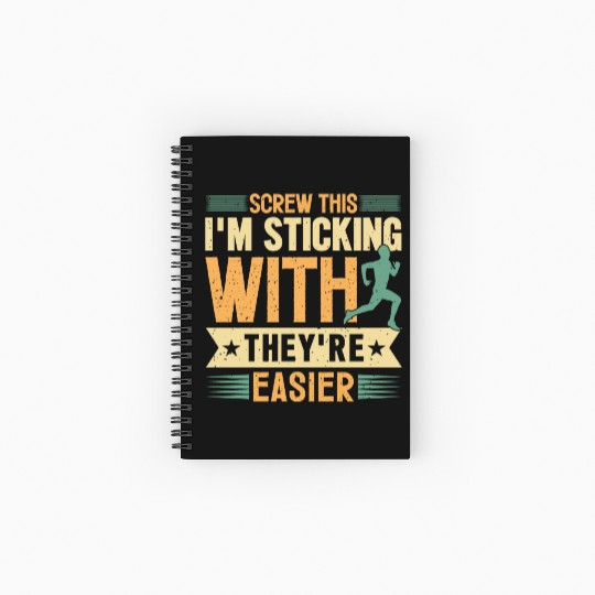 Triathlon Swimming Cycling Running Spiral Notebooks   Ruled Line