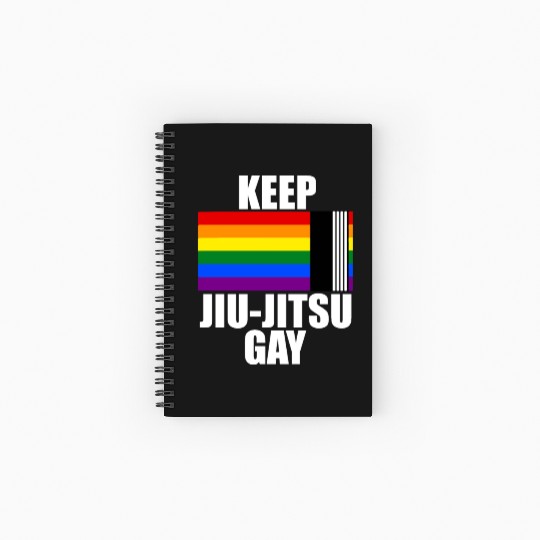 Keep Jiu Jitsu Gay LGBT LGBTQ Pride Month 2023 Spiral Notebooks   Ruled Line