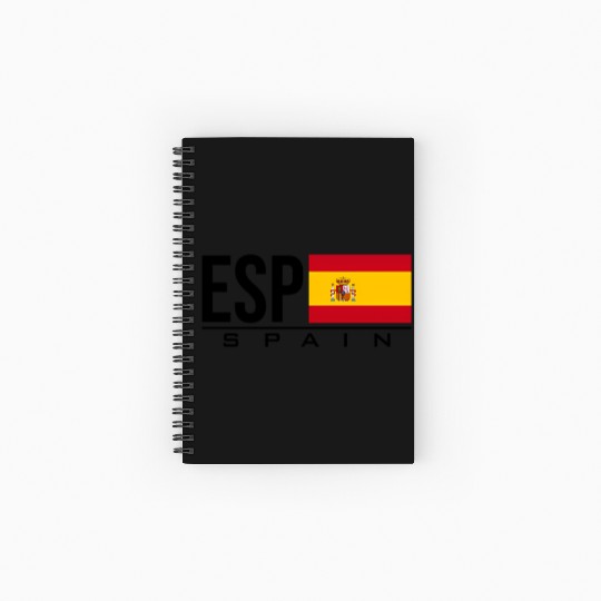 Spain Flag Spanish Espana Sports Games Athletics J Spiral Notebooks   Ruled Line