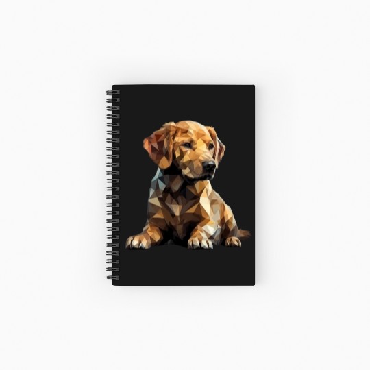 Golden Retriever Puppy Dog Spiral Notebooks   Ruled Line