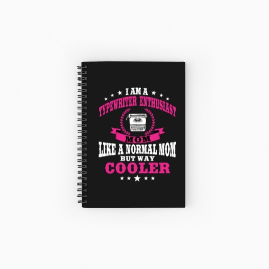 Typewriter Enthusiast Mom Mother's Day Spiral Notebooks   Ruled Line