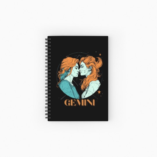 Lesbian Gemini zodiac sign gay girls horoscope Spiral Notebooks   Ruled Line