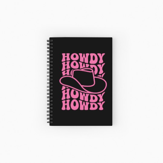 Howdy Western Rodeo Cory Southern Cowgirl Spiral Notebooks   Ruled Line