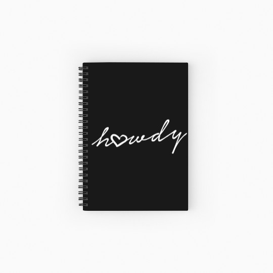 Howdy Heart Cursive Spiral Notebooks   Ruled Line
