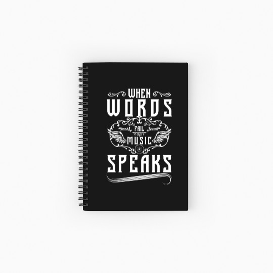 Music Passion Life Bass Spiral Notebooks   Ruled Line