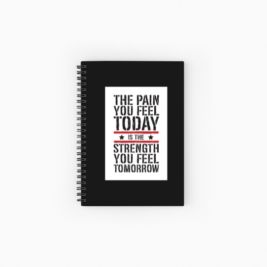 Strength You Feel Tomorrow Funny Gym Workout Train Spiral Notebooks   Ruled Line