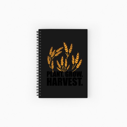Wheat Farmer Plant Grow Harvest Spiral Notebooks   Ruled Line
