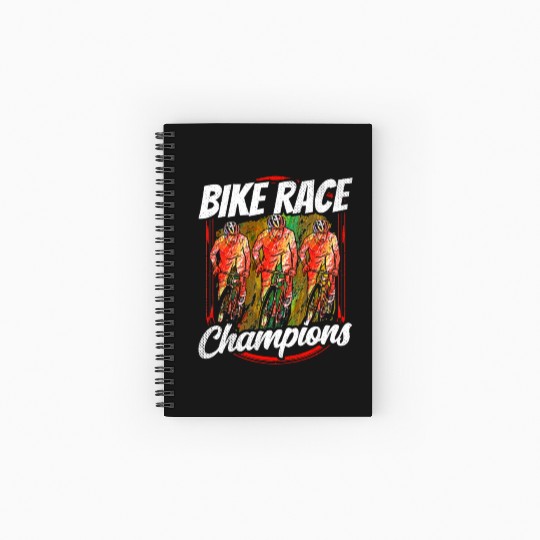Bike Race Champions Racer Bicycle Racing Cycling Spiral Notebooks   Ruled Line