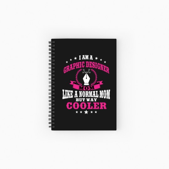 Graphic Mom Designer Outfit Mother's Day Spiral Notebooks   Ruled Line